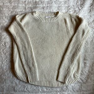 cream knit sweater